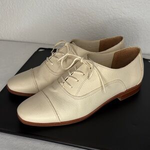 Madewell Ivory Lace-Up Flats